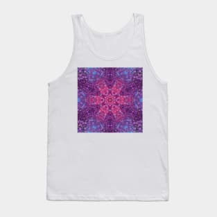 Digital Mandala Pink Purple and Blue Tank Top